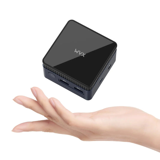 WVX 2025 Mini PC Windows 11 Pro Intel N100 (Equivalent to i5-8250u Up to 3.4 Ghz) Small Computers Support 4K Dual Display Micro Desktop Computers LPDDR5 3X USB 3.2 WiFi Bluetooth (N100 12G+512G)